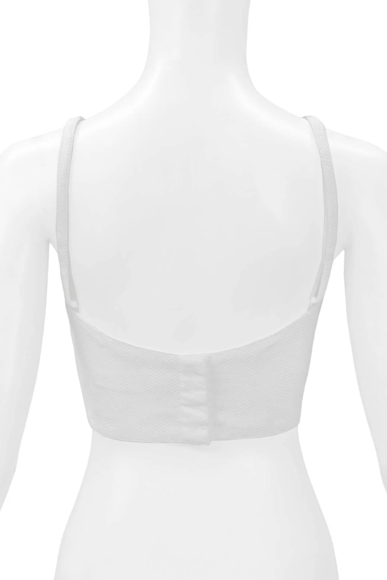 LOLITA LEMPICKA WHITE PIQUE BUSTIER