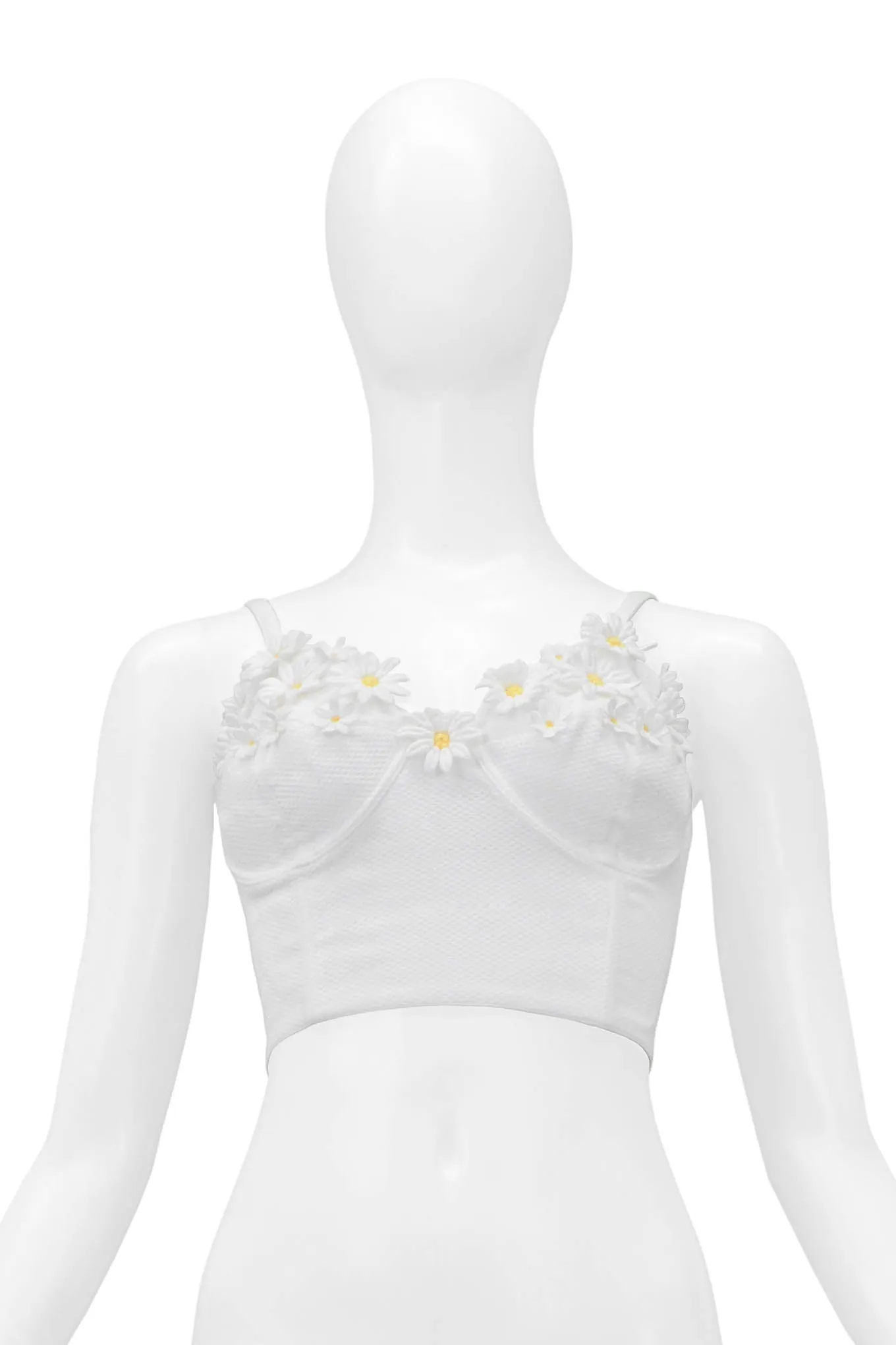 LOLITA LEMPICKA WHITE PIQUE BUSTIER