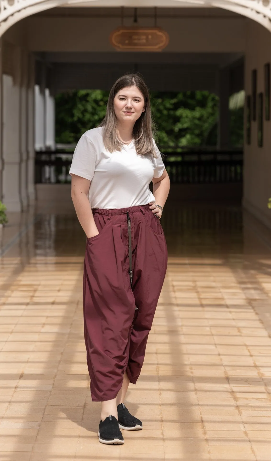 Macabi Slim Skirt - Maroon