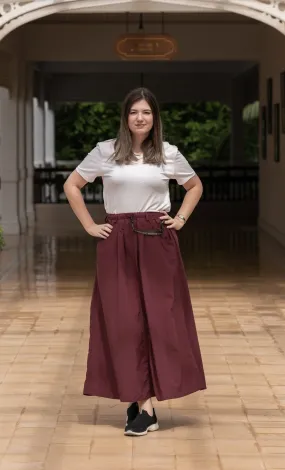 Macabi Slim Skirt - Maroon