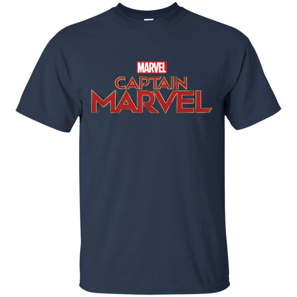 Marvel Captain Marvel Movie Logo Red Men Cotton T-Shirt