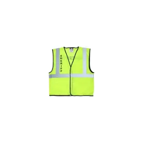 MCR Safety Hi Vis Reflective Lime Sheriff Safety Vest