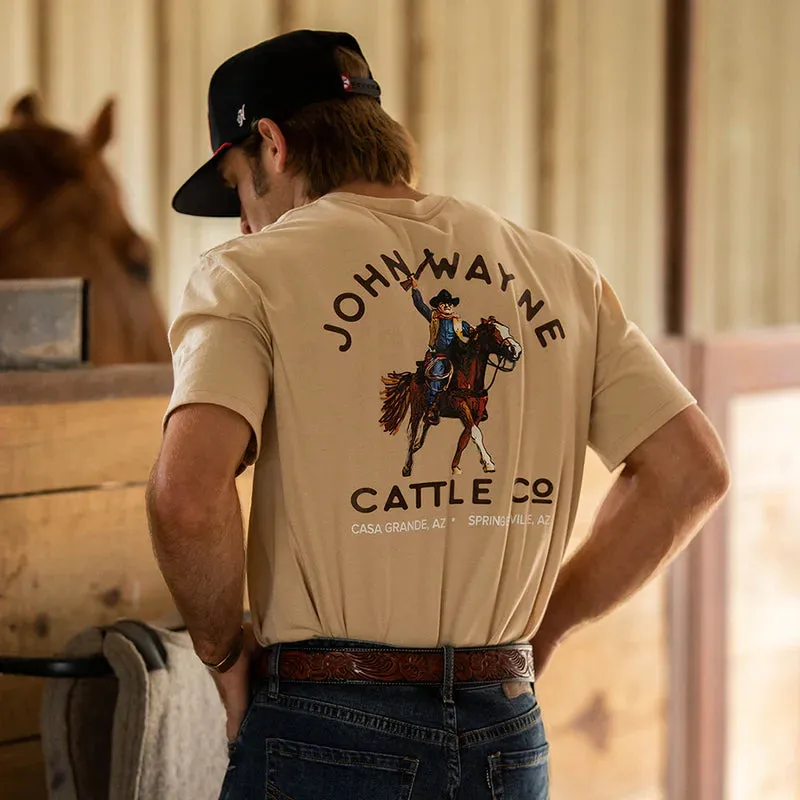 Men's Hooey "John Wayne" Tan T-shirt - HT1700TN