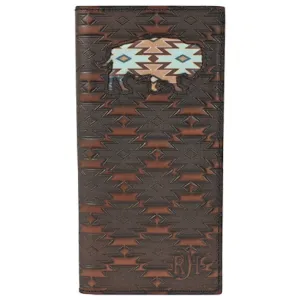 Men's RED DIRT HAT CO MENS RODEO WALLET SOUTHWEST PRINT BUFFALO INLAY - 22228876W6