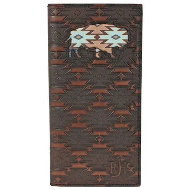 Men's RED DIRT HAT CO MENS RODEO WALLET SOUTHWEST PRINT BUFFALO INLAY - 22228876W6