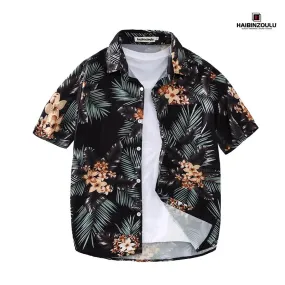 Men's Short Sleeve Printed Shirts Hawaiian Style Clothes Oversize Tops Seaside Holiday Personalized Clothing