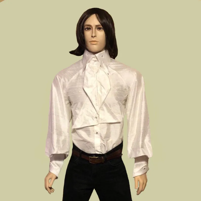 Men's Victorian Noble Silk Dupioni Raglan Shirt