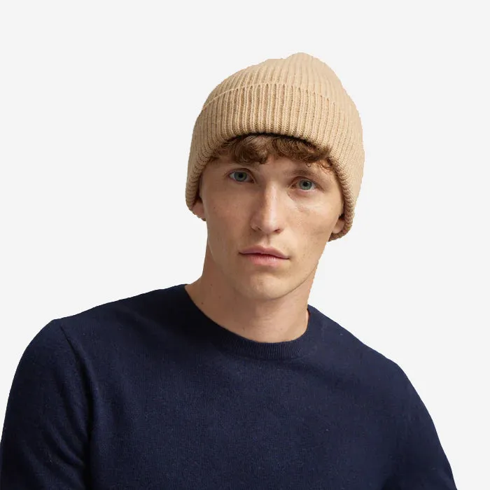 Merino Wool Beanie - Navy Blue