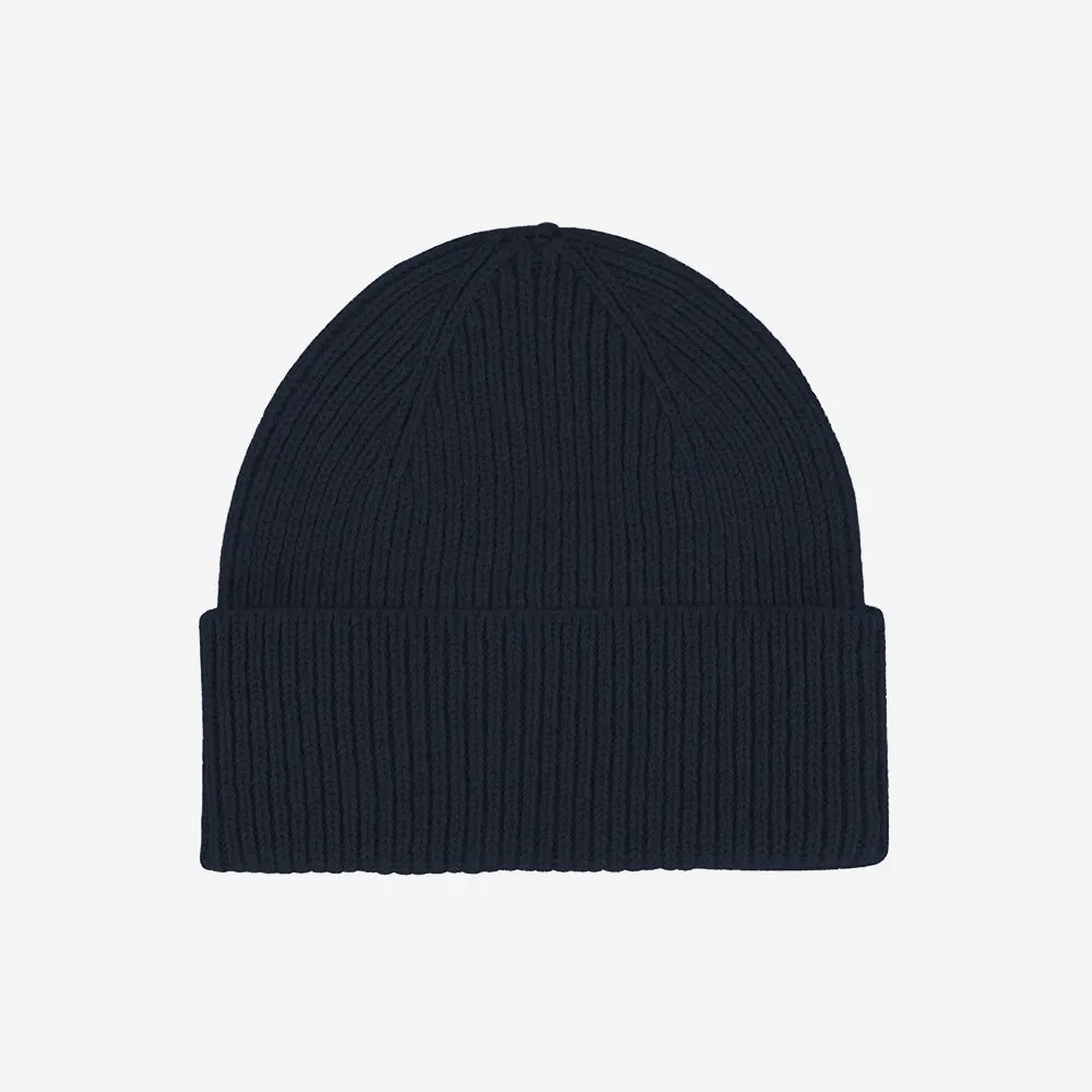 Merino Wool Beanie - Navy Blue