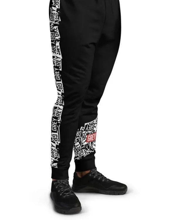 Messy Logo Asymmetrical Graphic Joggers