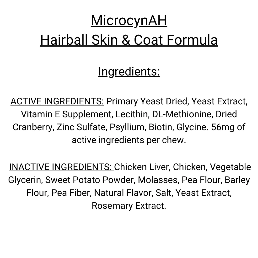 MicrocynAH - Hairball Skin   Coat Health Formula for Cats