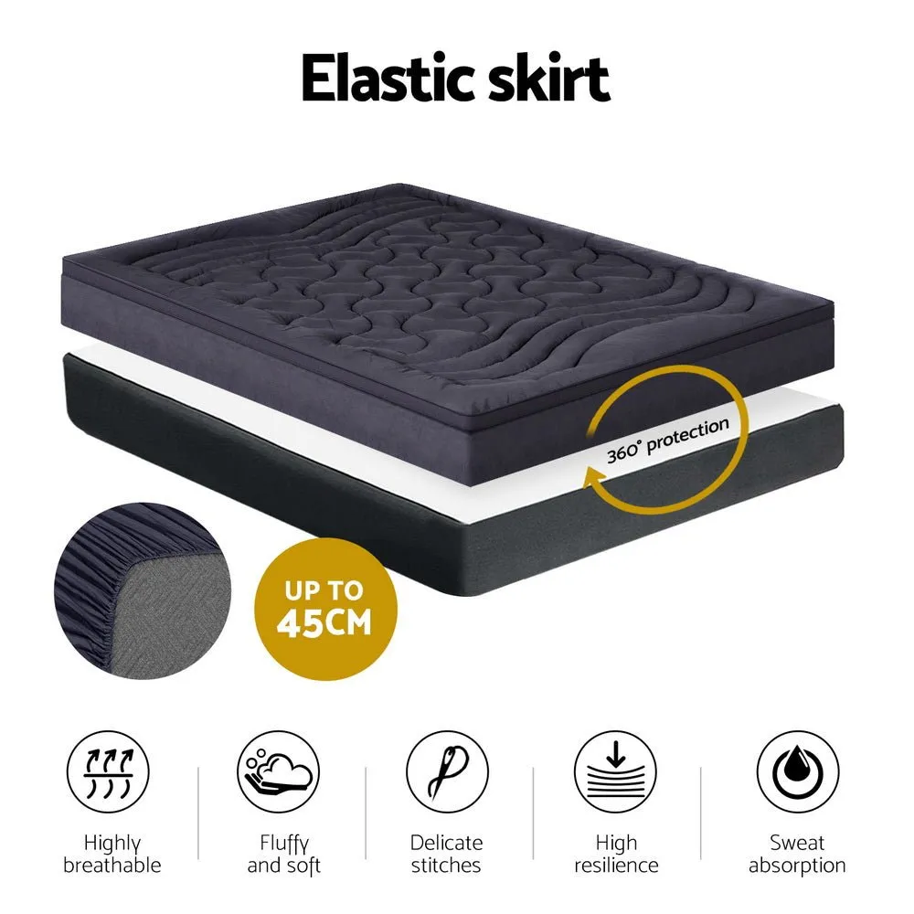 Microfibre 3-Zone Pillowtop Mattress Topper - King Single