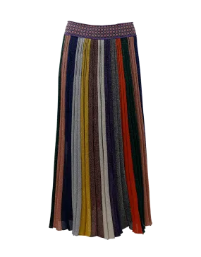 Mid Length Lamé Skirt