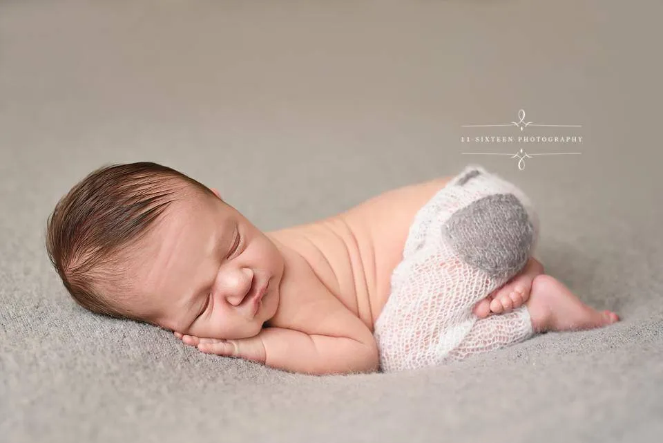 Mohair Pocket Pants and Hat Set in Cream and Gray