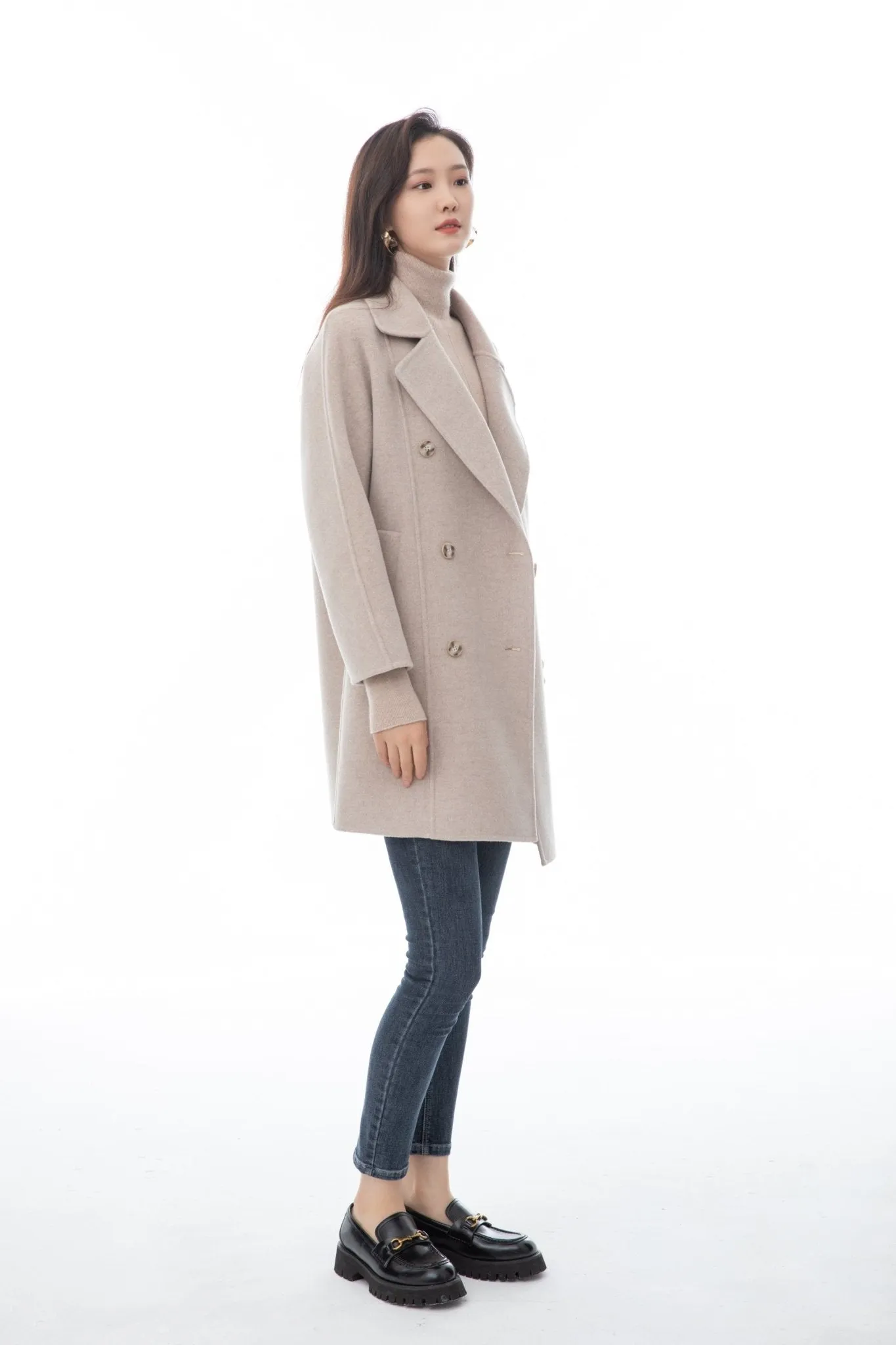 Morganite Wool Short Overcoats