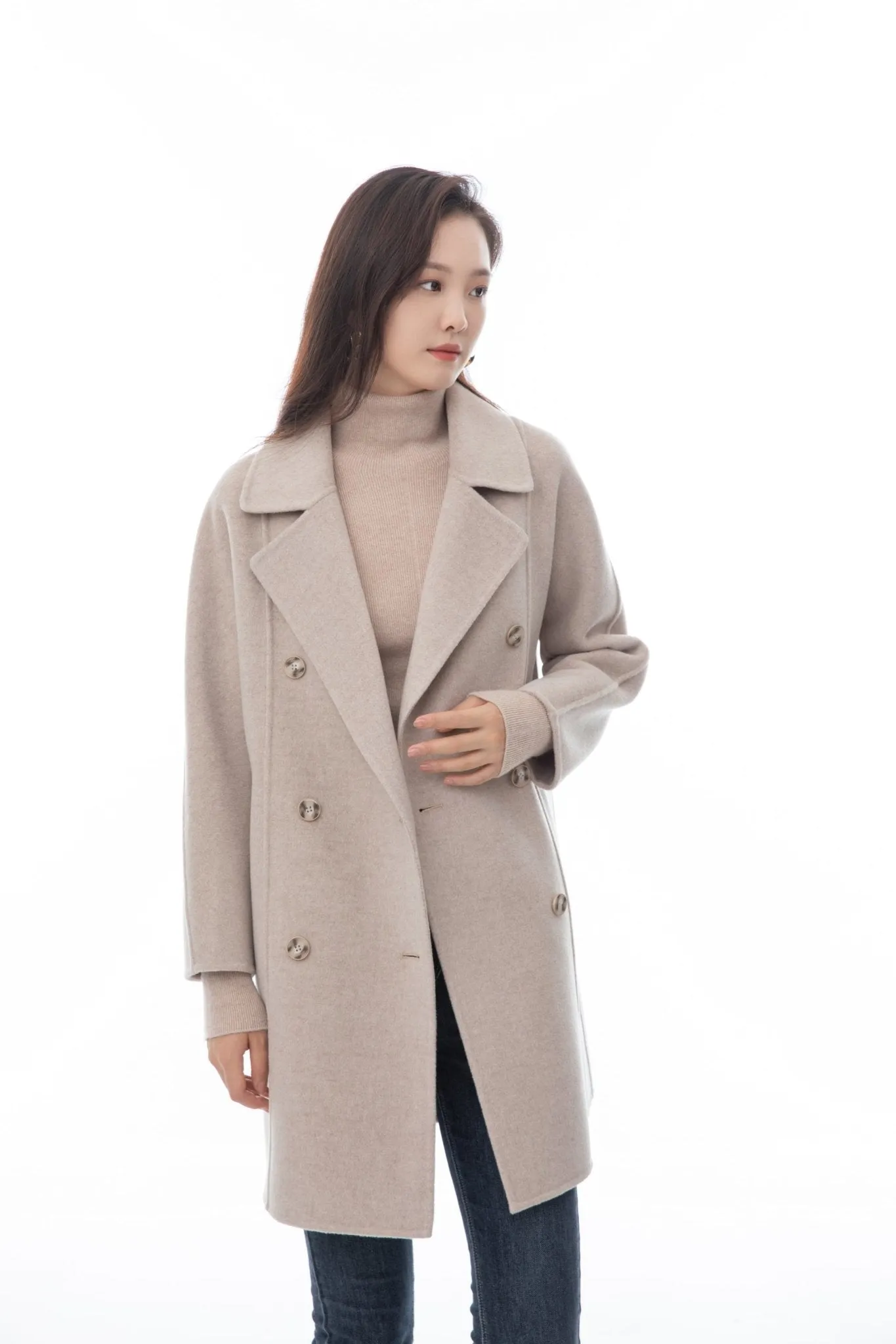 Morganite Wool Short Overcoats