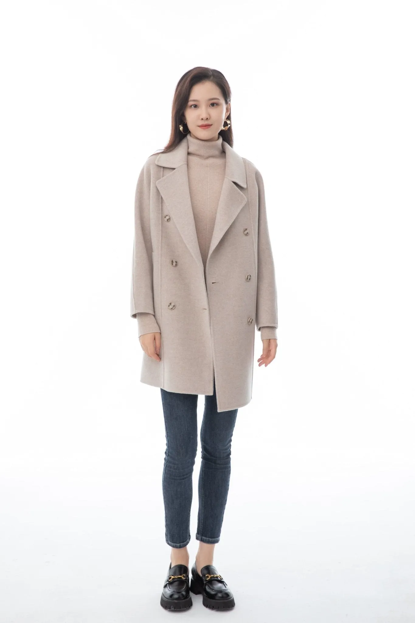 Morganite Wool Short Overcoats