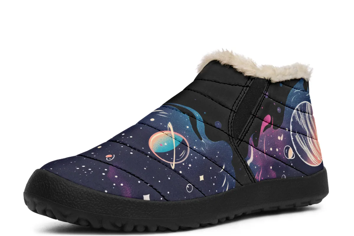 Nebula Winter Sneakers - Warm & Easy Slip-On Shoes Lined with Vegan Wool with Anti-Slip Soles