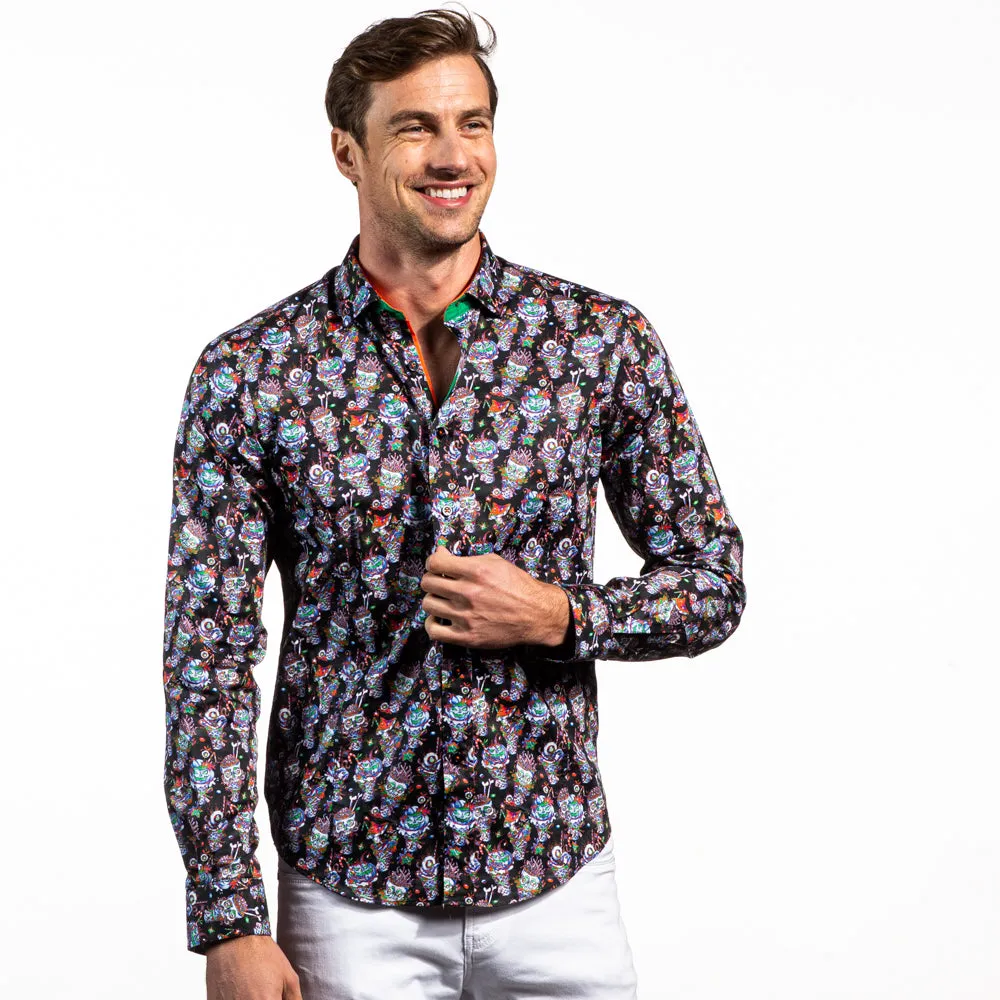 Neon Fiesta Button Down Shirt