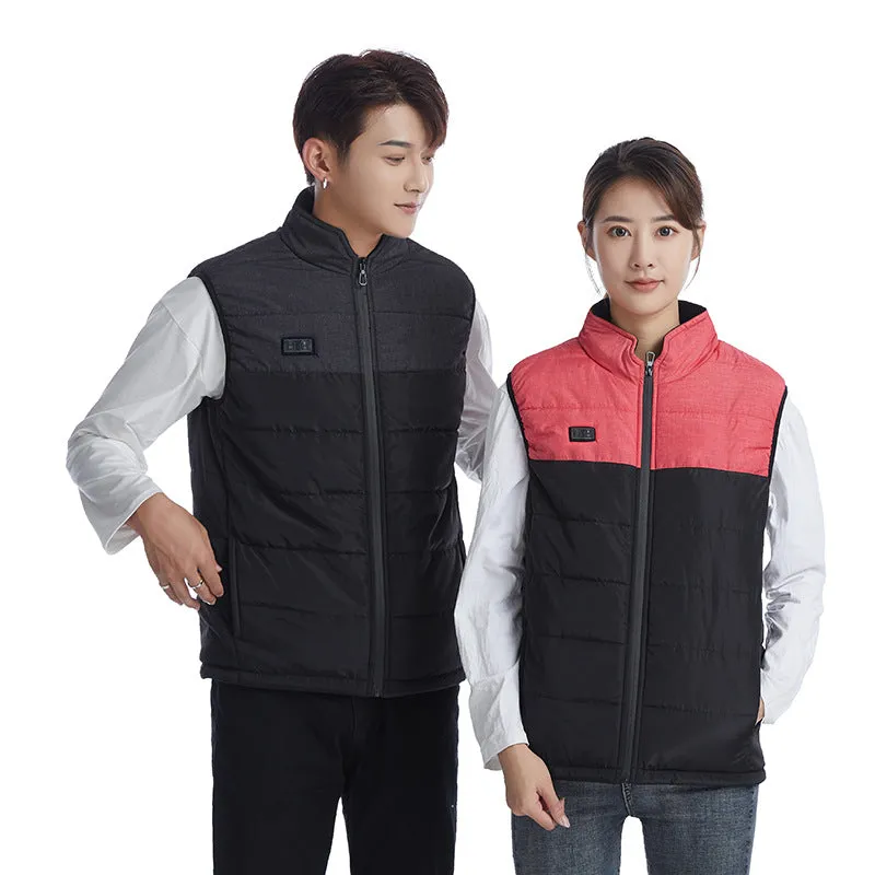 New autumn and winter intelligent heating vest for men and women, graphene electric heating vest for outdoor warmth, suitable for couples