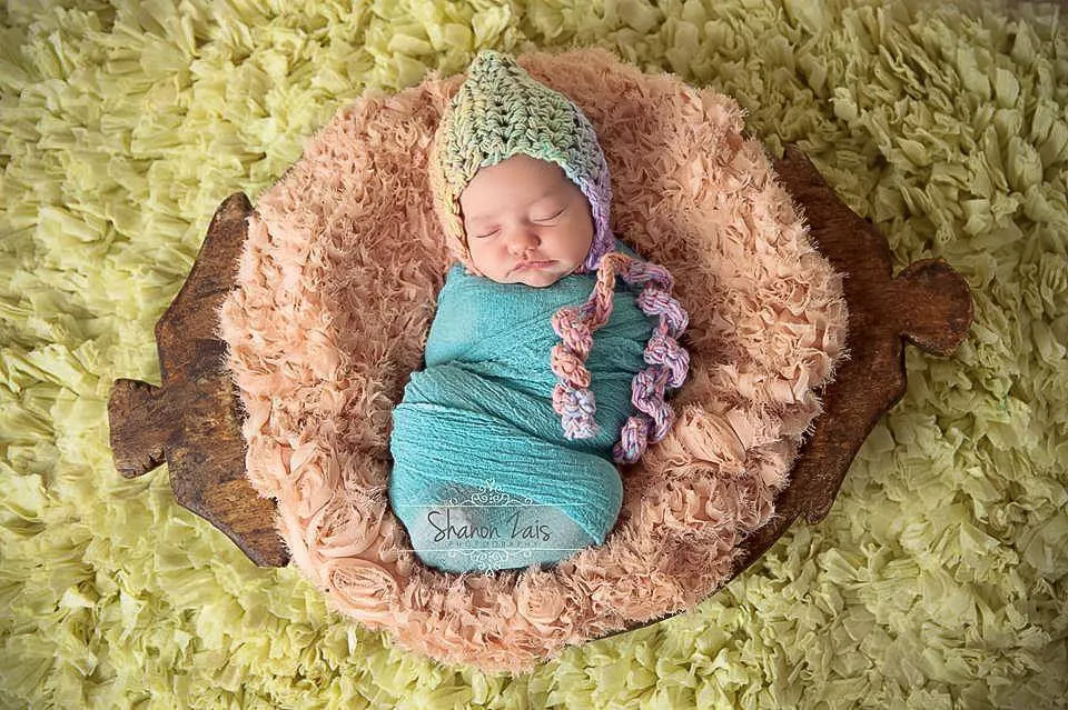 Newborn Bonnet Hat in Pink Purple Blue Green