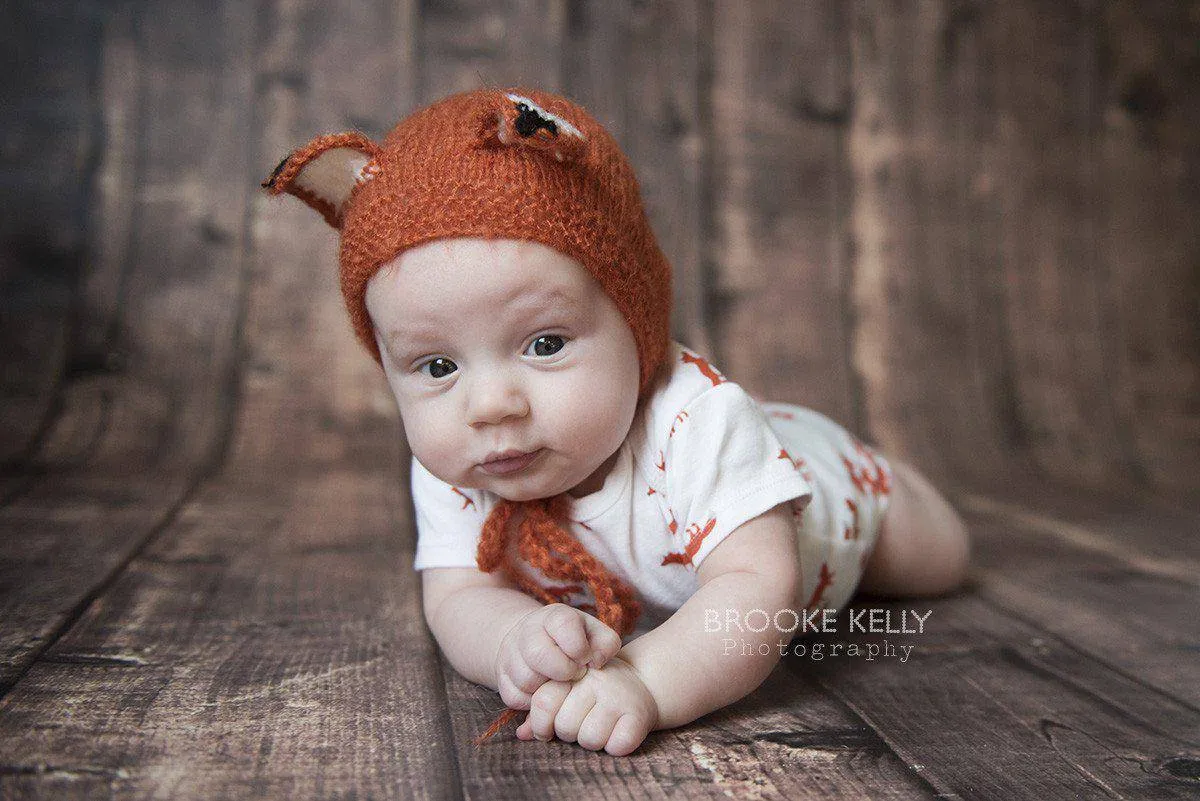 Newborn Fox Mohair Baby Hat