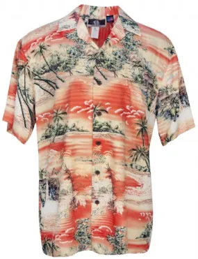 Ocean Breeze Mens Shirt in Orange