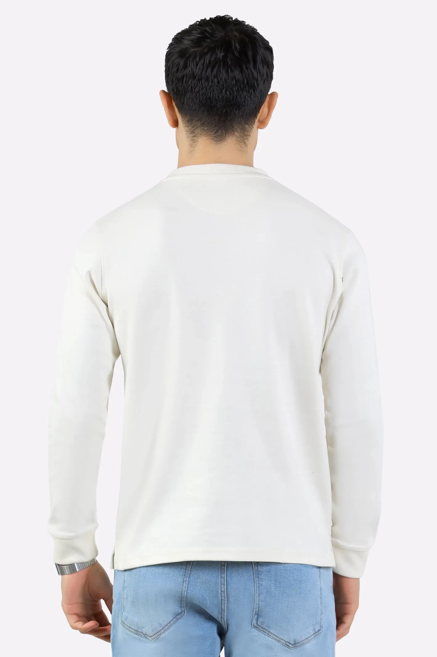 Off White Knitted Henley Shirt