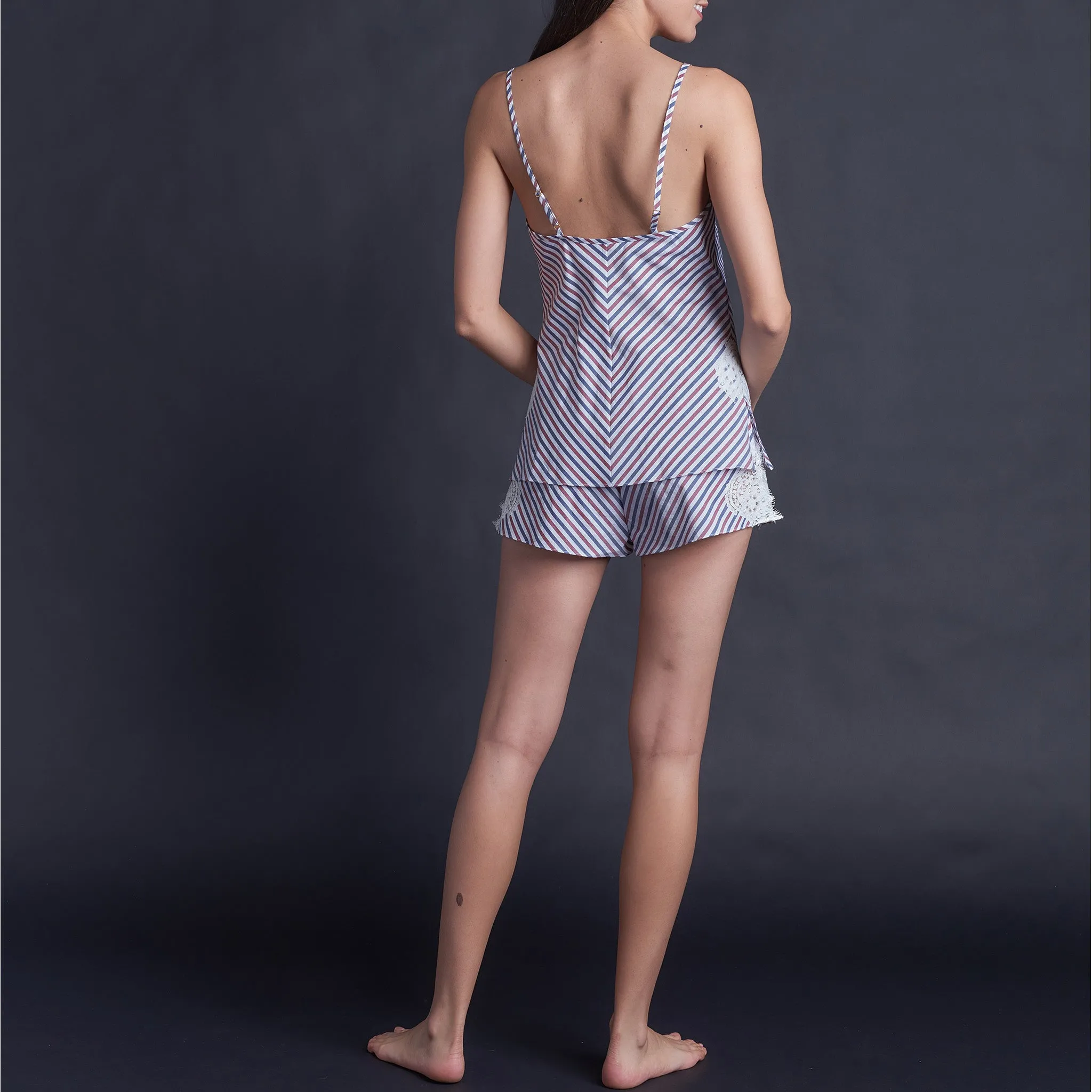 Olwen Camisole in Italian Cotton Stripe