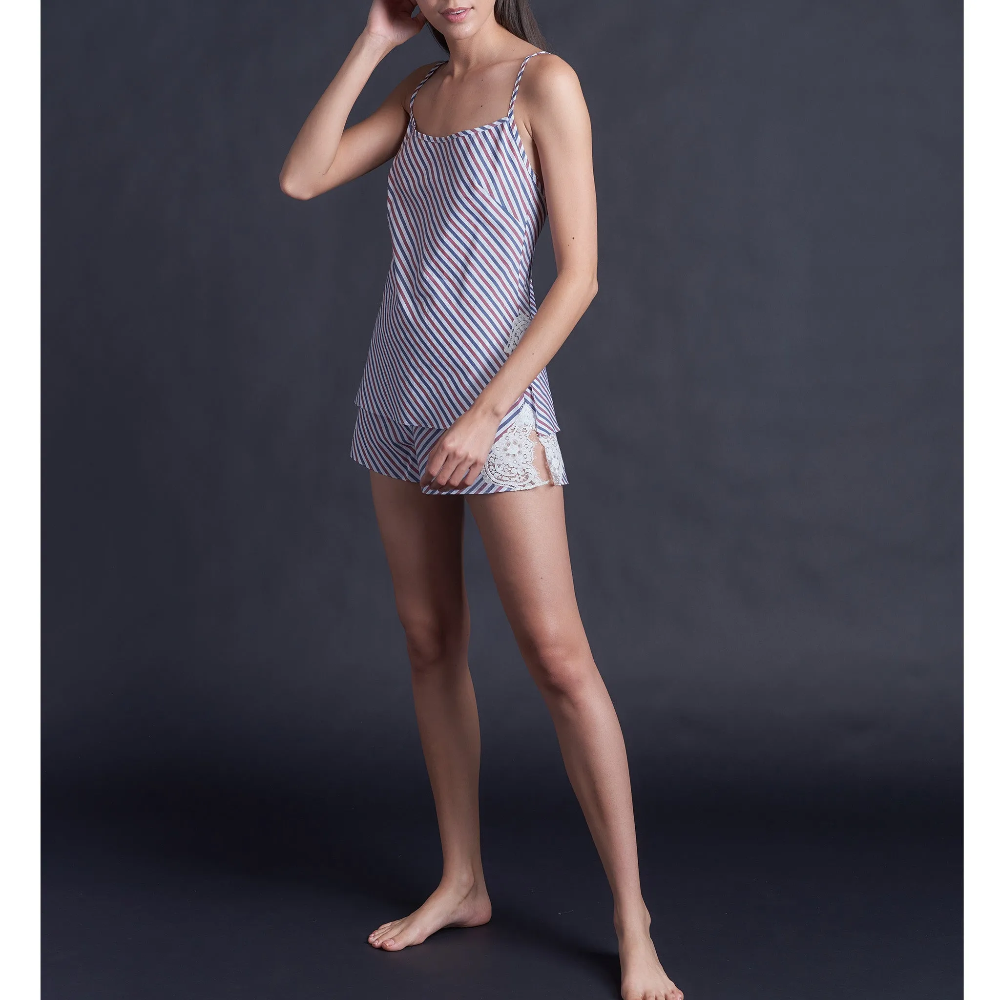 Olwen Camisole in Italian Cotton Stripe