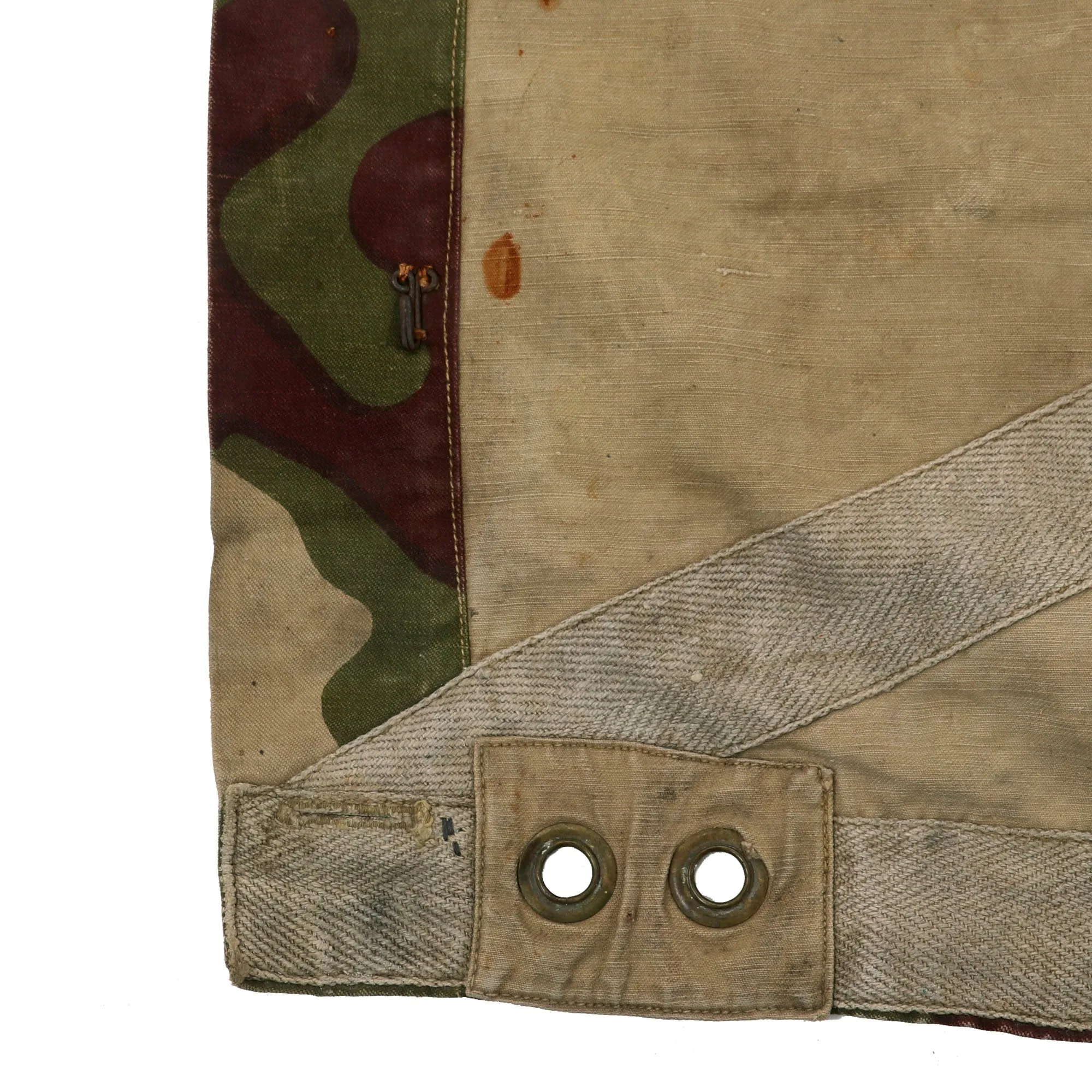 Original Rare Hungarian WWII 1939 Dated Lavvu Shelter Half Jacket with M1938 Pattern Camouflage