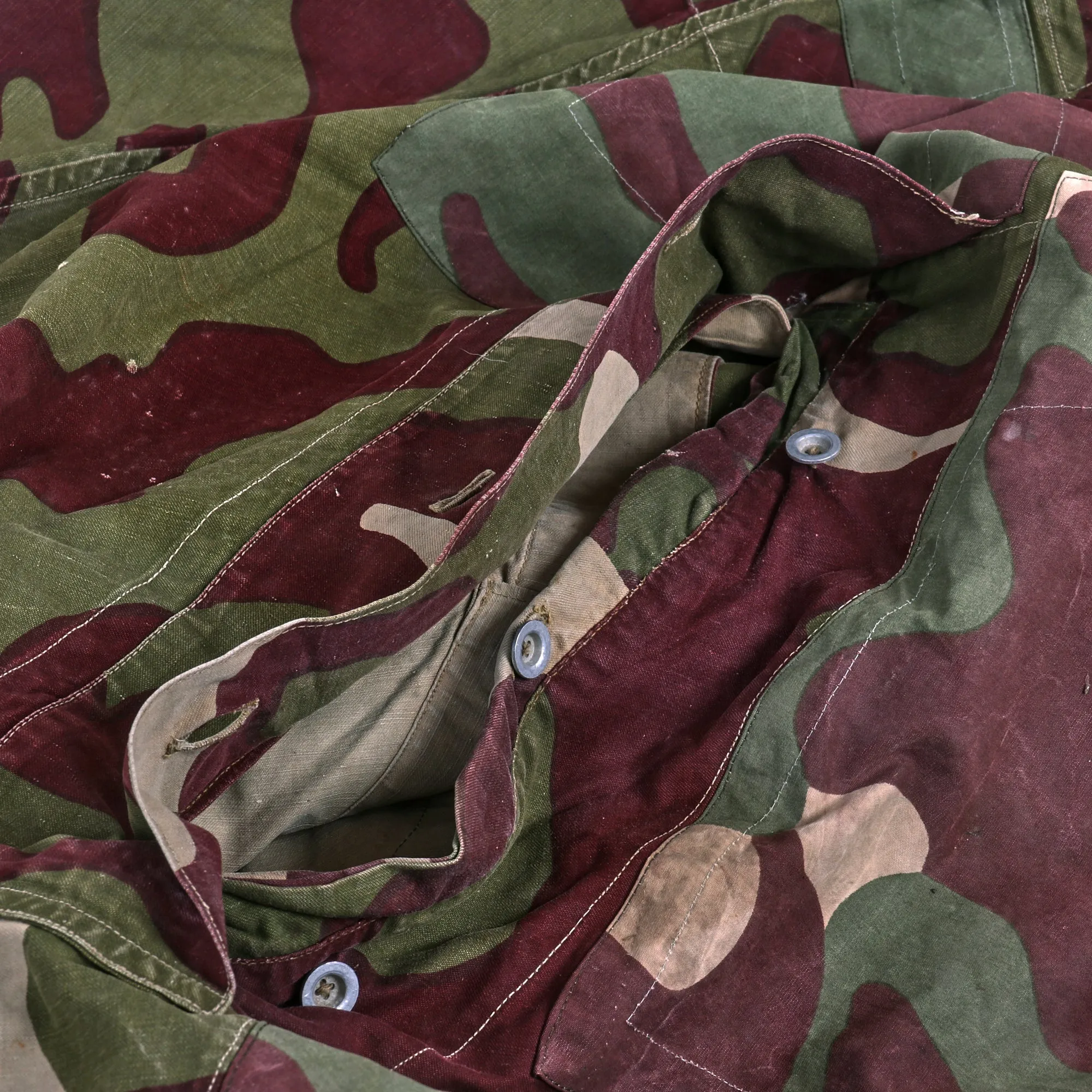 Original Rare Hungarian WWII 1939 Dated Lavvu Shelter Half Jacket with M1938 Pattern Camouflage