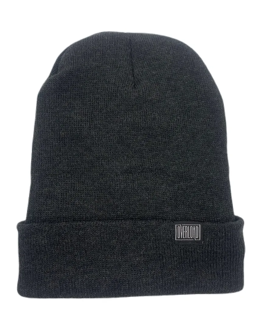 Overload Clip Tag Fleece Lined Beanie - Heather Charcoal