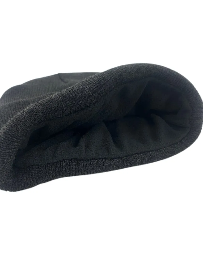 Overload Clip Tag Fleece Lined Beanie - Heather Charcoal