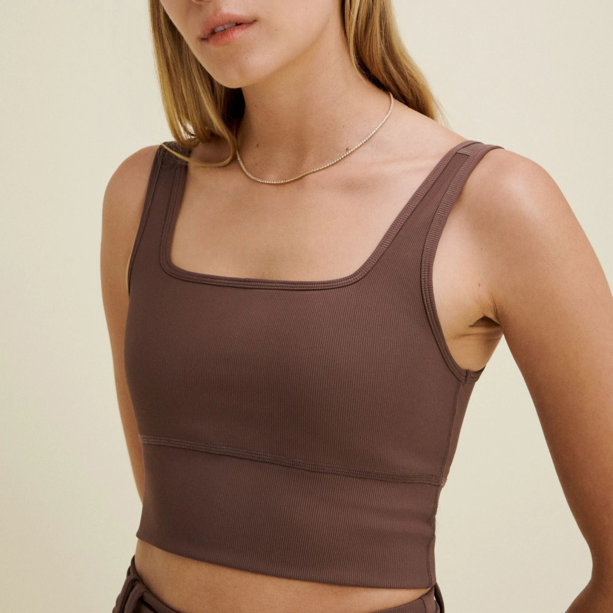 Parker Crop Bra - Espresso