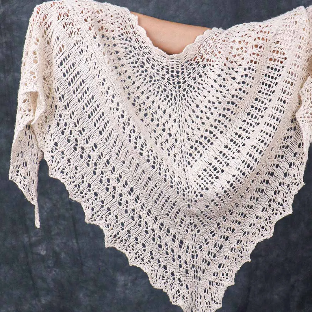 Pearl Triangle Shawl Knitting Pattern