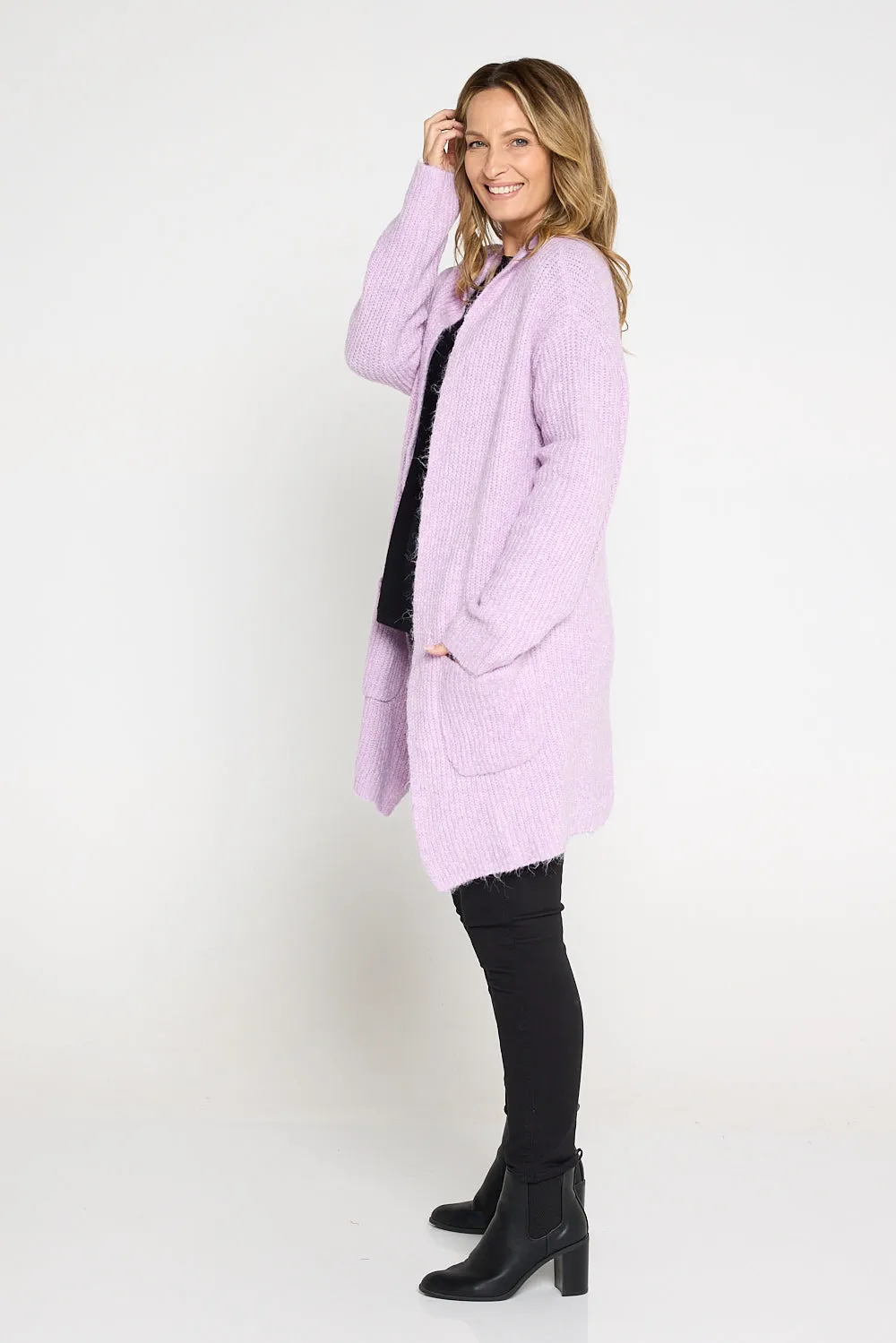 Penelope Knit Cardi - Lilac