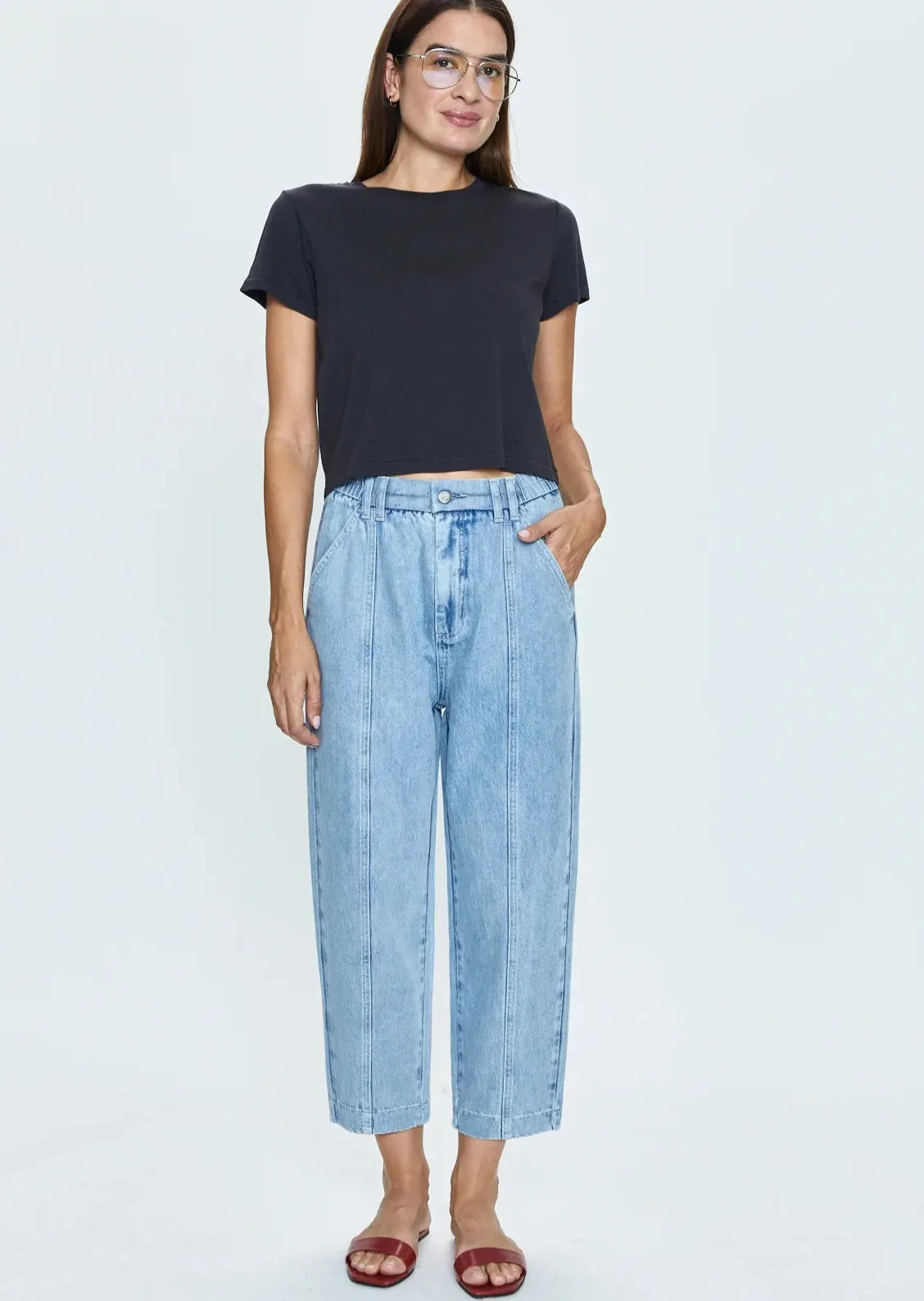 Pistola Court Mid Rise Relaxed Straight Jean