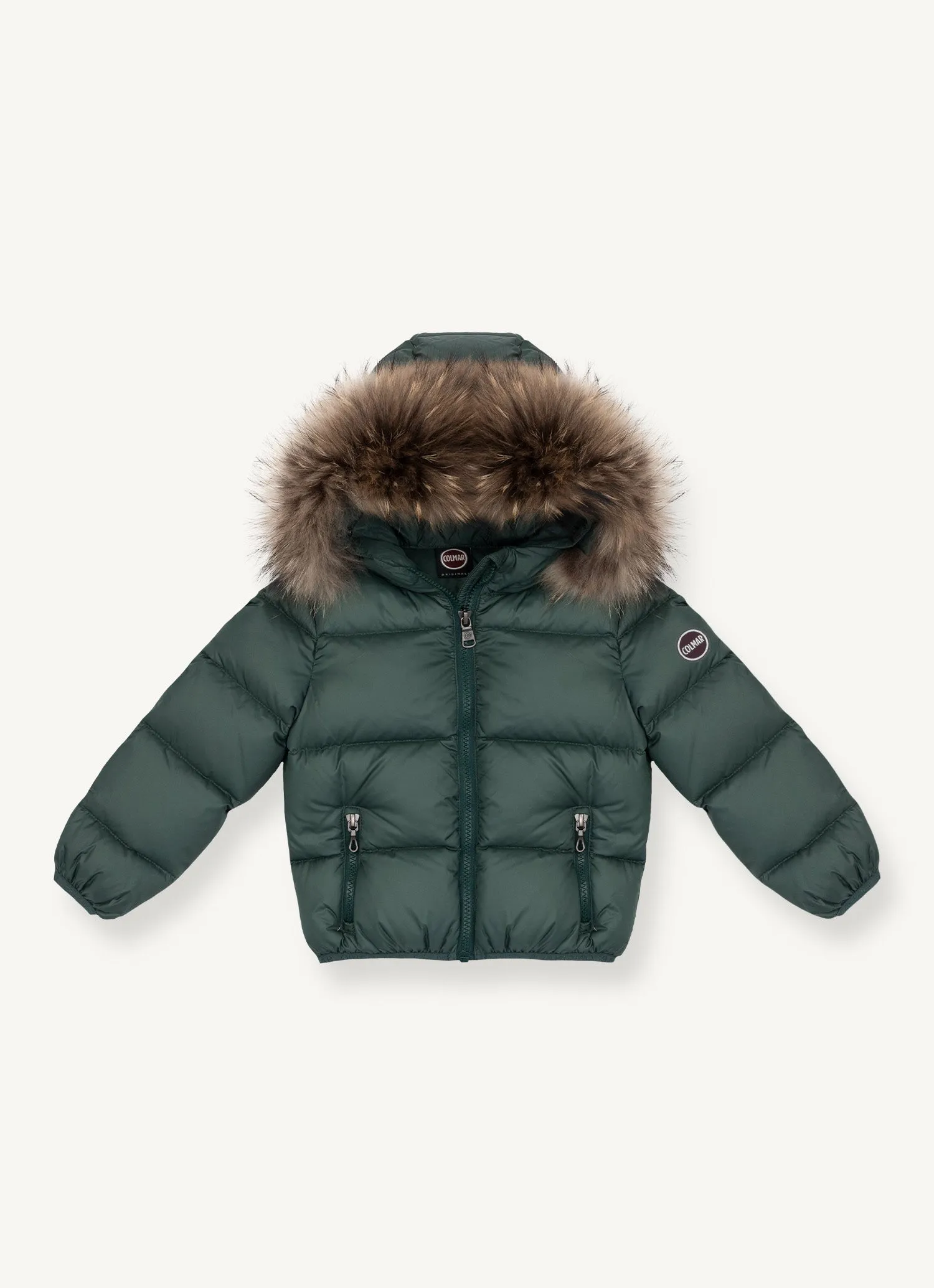 Puffer Parka with Fur - Green