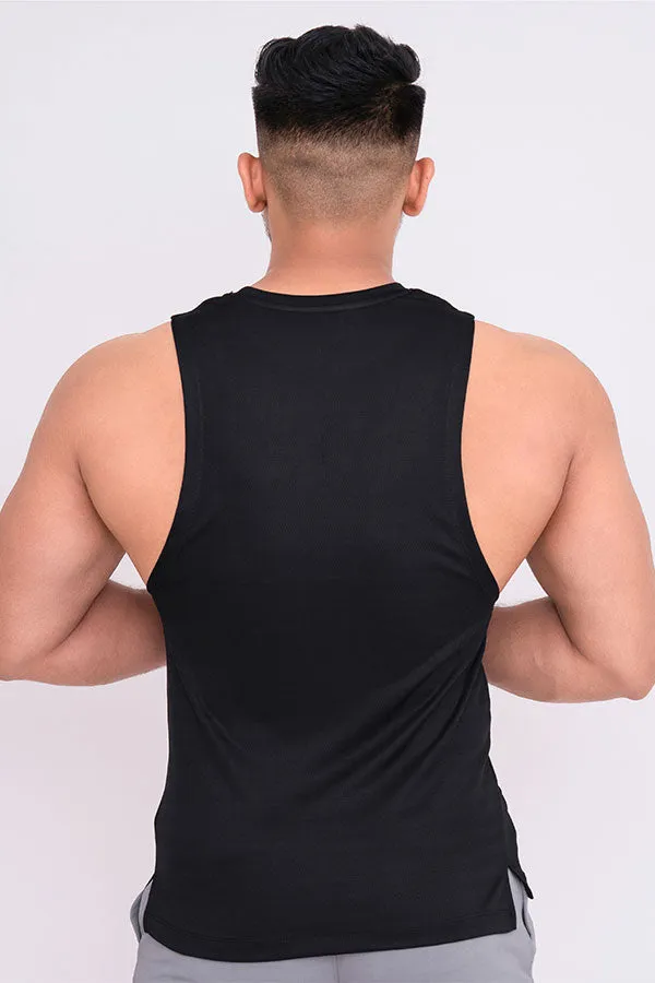 QUIRKY GYM VEST BLACK- DEAD LIFT