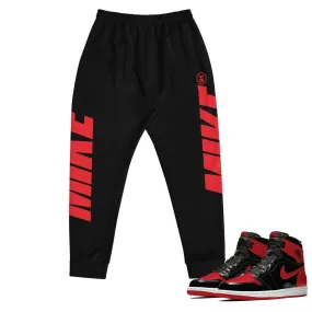 Retro 1 "Bred Patent" Mike Joggers