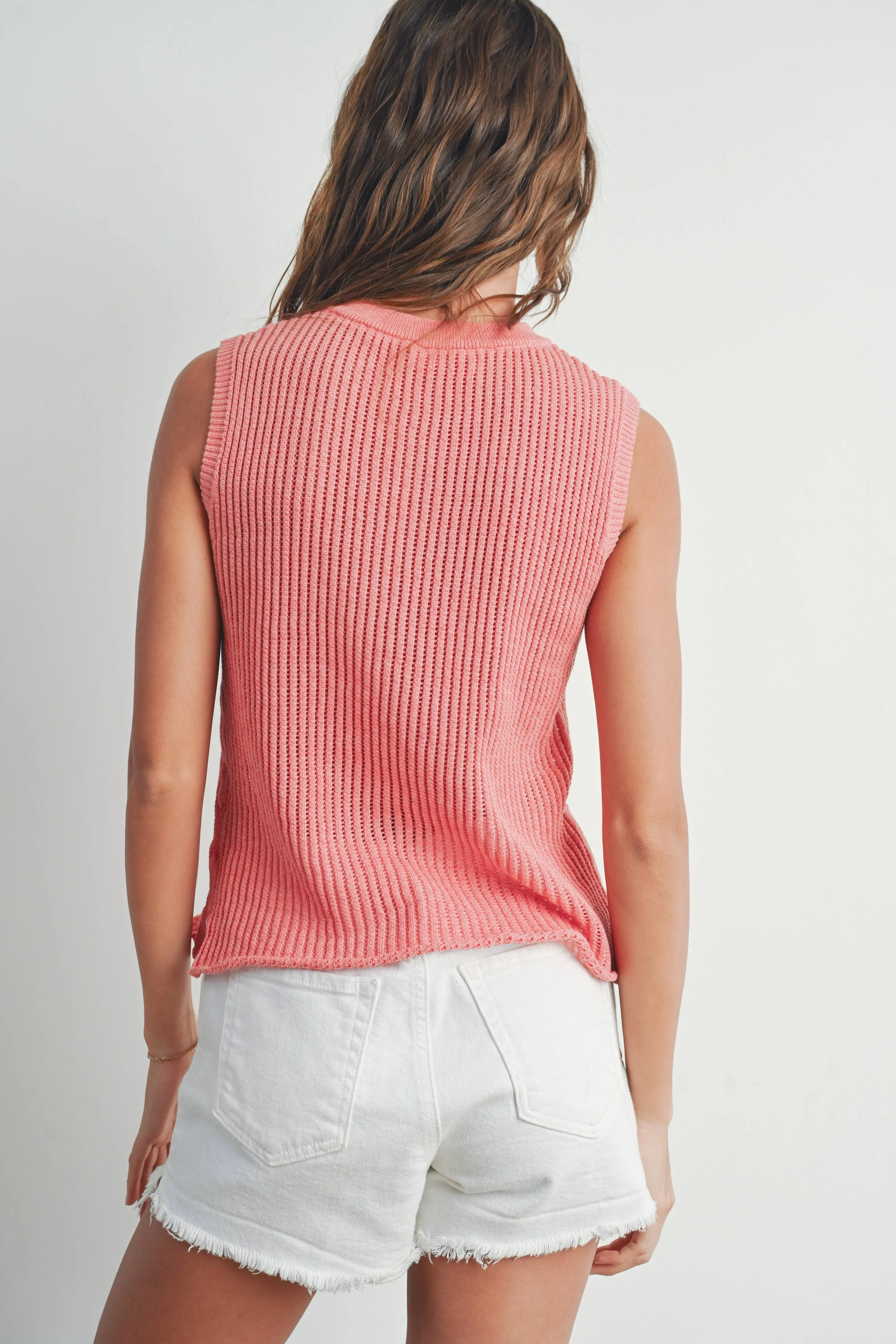 RIB-KNIT SWEATER VEST