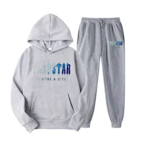 Shooters Hoodie Tracksuit– Grey/Blue