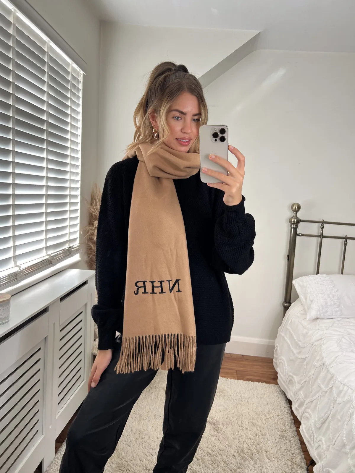 Sid Personalised Scarf / Camel