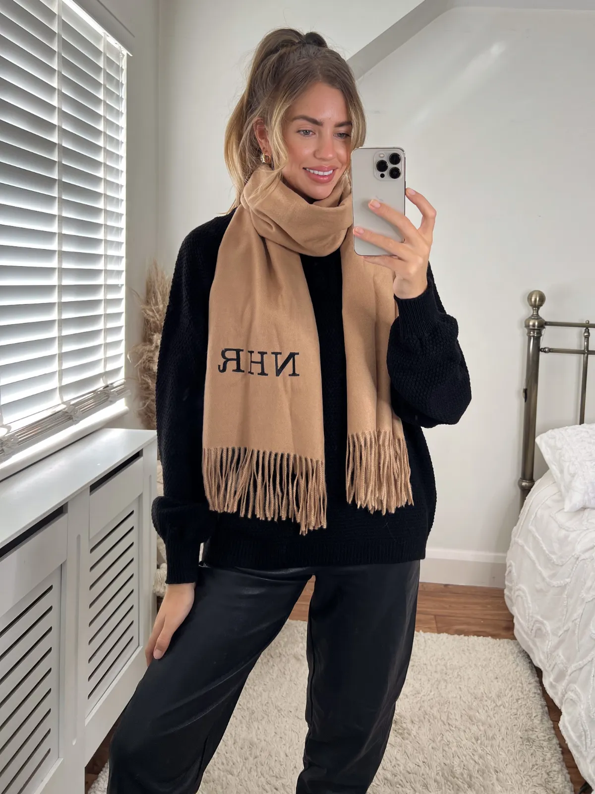 Sid Personalised Scarf / Camel