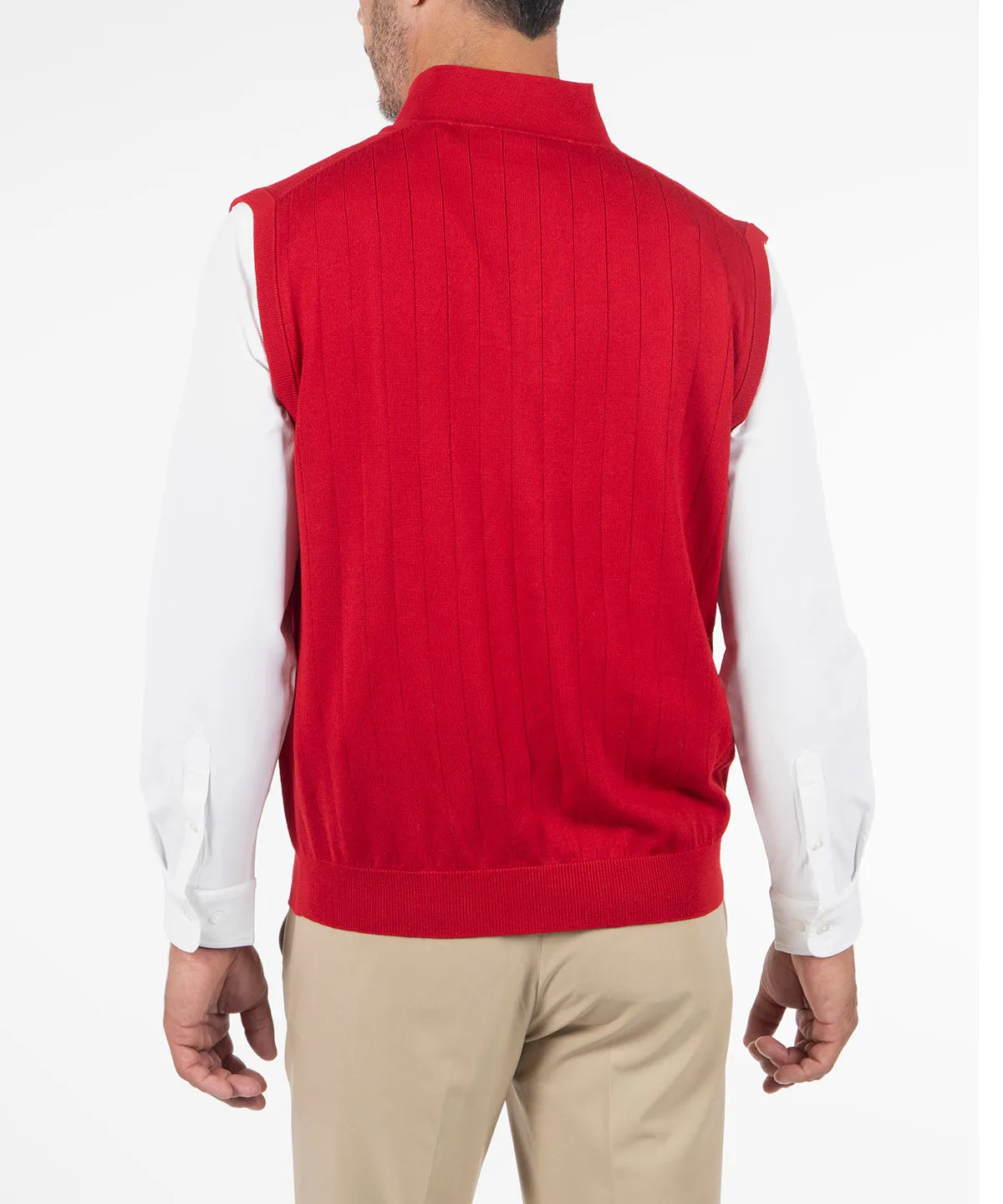 Signature Merino Lined Quarter-Zip Mock Neck Wind Vest