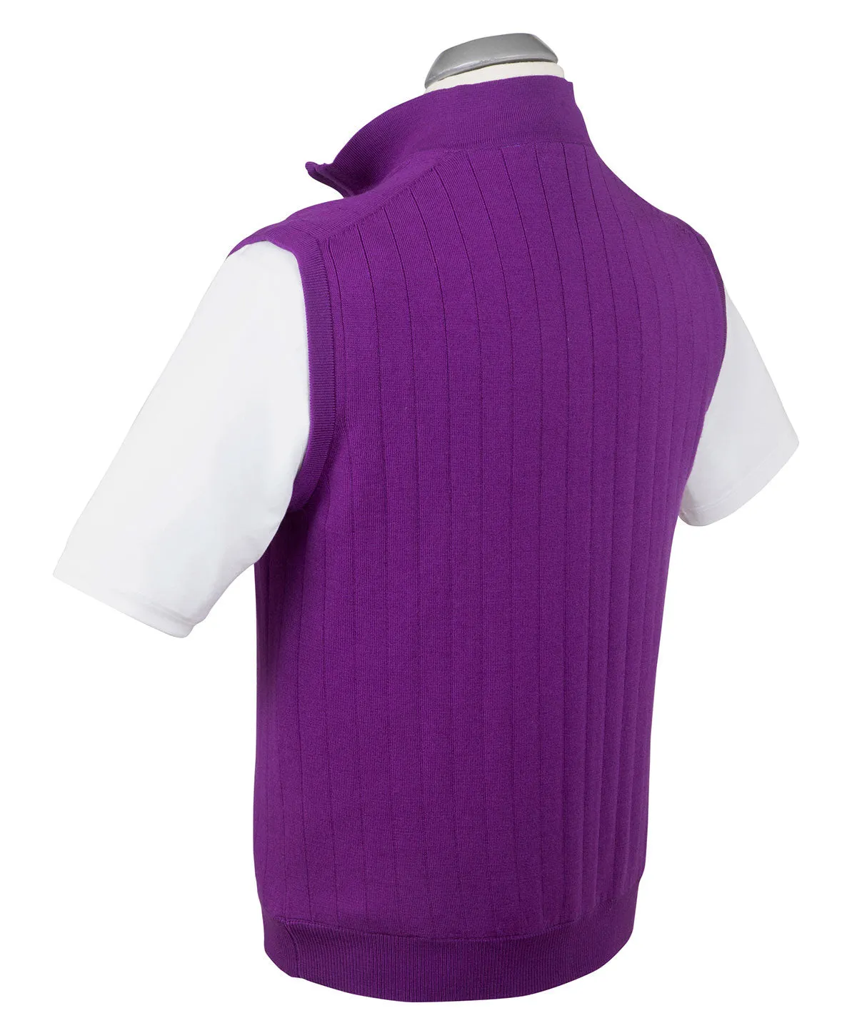 Signature Merino Lined Quarter-Zip Mock Neck Wind Vest