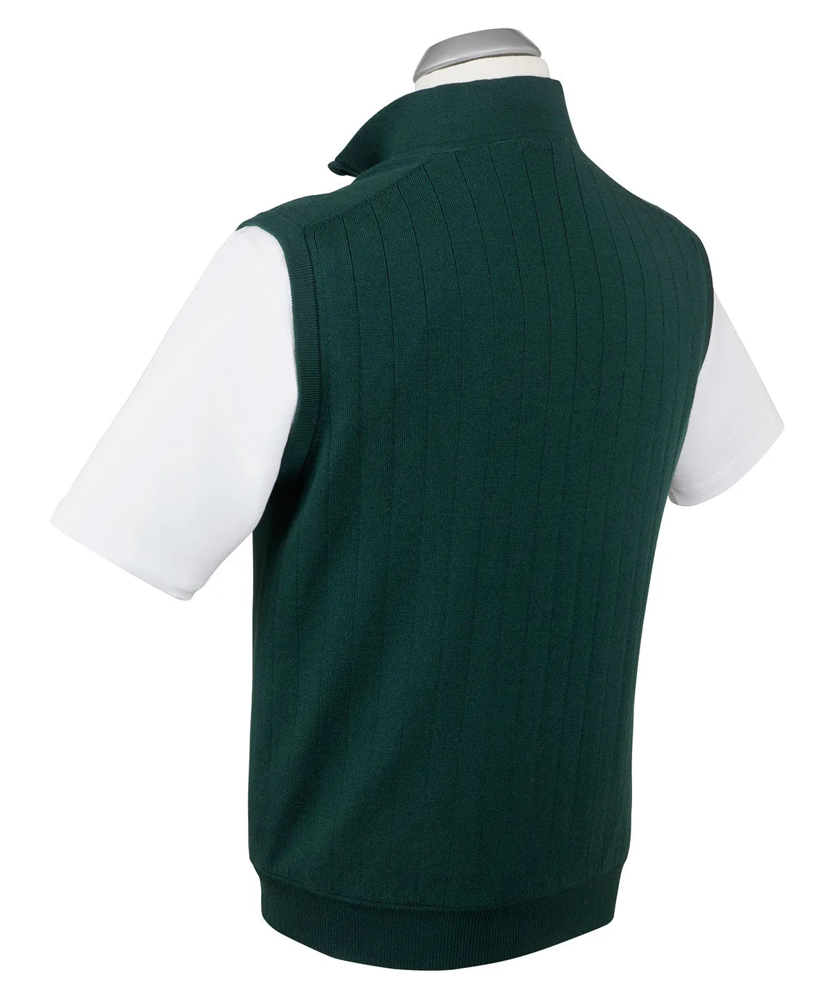 Signature Merino Lined Quarter-Zip Mock Neck Wind Vest