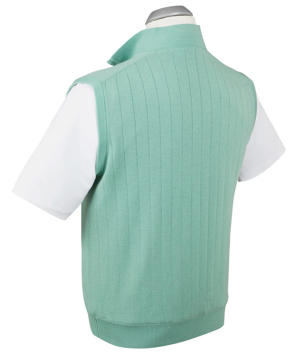 Signature Merino Lined Quarter-Zip Mock Neck Wind Vest