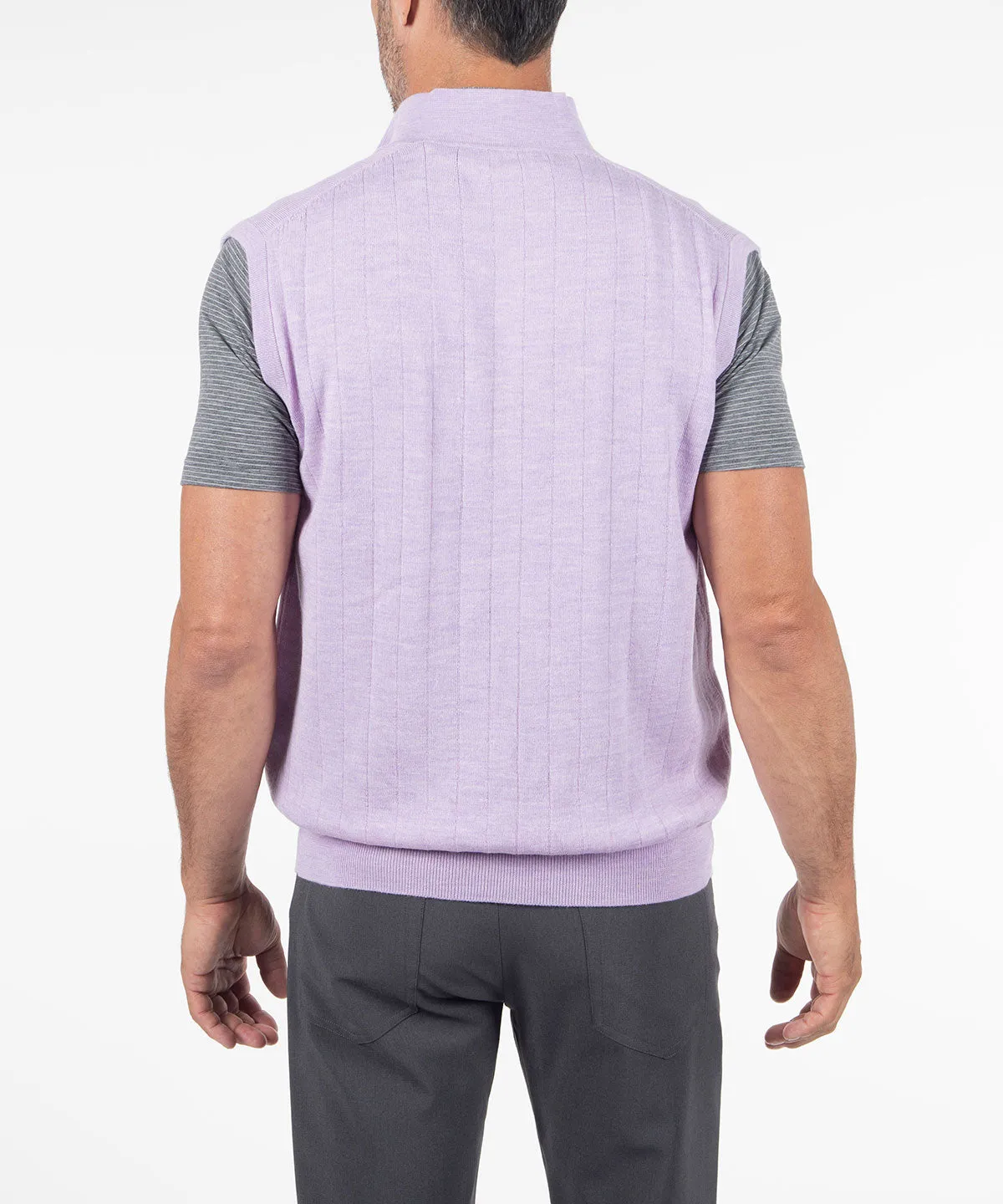 Signature Merino Lined Quarter-Zip Mock Neck Wind Vest